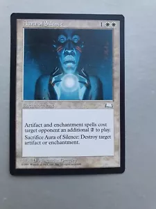 Aura of Silence, MTG Weatherlight (1997) Uncommon White Enchantment NM - Picture 1 of 2