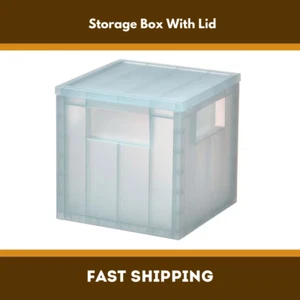 Nueva Caja de Almacenamiento Ikea PANSARTAX con Tapa Transparente Gris-Azul Contenedor de Almacenamiento - Imagen 1 de 7