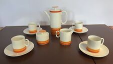 Vintage Thomas Rosenthal Tea Set. Orange, Red  & White