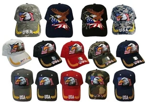 USA Patriotic American Eagle Flag Daddy Style Military Army Baseball Hat Cap - Picture 1 of 19