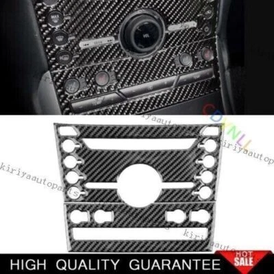 Panel de interruptor de CD de consola central de fibra de carbono real para Ford Edge 2015~2018 Foto 1 de 4