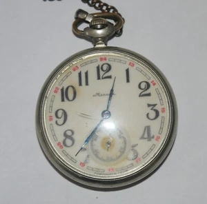 Pocket Watch USSR Molnija Sailing Ship - Picture 1 of 8