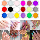 18 Colors Set Acrylic Nail Art Tips UV Gel Powder Dust Manicure DIY Decor #UK