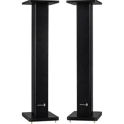 Dayton Audio SSWB36B 36" Universal Wood Speaker Stand Pair, Black