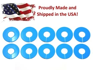 Plastic 10 Clothing Blue Blank Size Rack Ring Divider - Picture 1 of 6