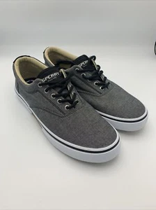 Sperry Top Sider Herren Meliert Grau Niedrig Schnürschuhe Canvas Sneaker Schuhe 10,5M - Bild 1 von 4