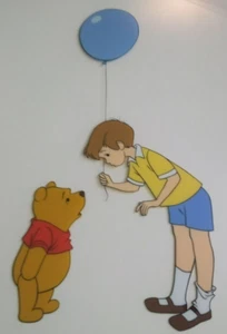 ORIGINAL LTD DISNEY ANIMATED SERIGRAPH CEL WINNIE THE POOH AND CHRISTOPHER ROBIN - Picture 1 of 4