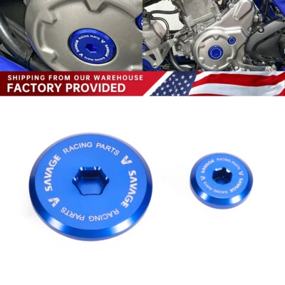 For YAMAHA YZ450F YZ250F YZ 450FX WR450F 250F Engine Plug Caps Crankcase Covers - Image 1 of 4