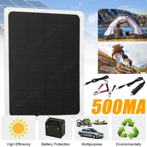 22W Solar Panel 12V Trickle Charger Battery Charger Kit Maintainer Boat RV Car - Picture 1 of 14