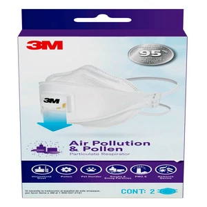 Air Pollution & Pollen Respirator, Adult Size, 2/Pack - Picture 1 of 12