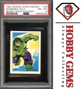 Pegatinas Incredible Hulk PSA 8 1984 Marvel Super Heroes Secret Wars #29 C2 - Imagen 1 de 2