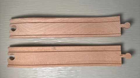 2 Double Sided Wooden Wavy Ascending Descending Plain 9” Tracks Fits Thomas Brio Cover