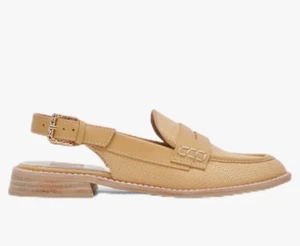 NIB Dolce Vita Sz 7 Light Natural Crinkle Hardi Tailored Slingback Loafer  - Picture 1 of 1