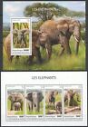 Hm0953 2018 Central Africa Elephants Wild Animals Fauna #7962-5+Bl1792 Mnh