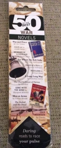 BNWT New 50 of the Best War Novels Magnetic Bookmark - 17x5cm - Foto 1 di 6