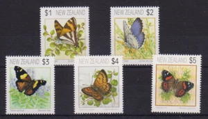 NEW ZEALAND - 1991 BUTTERFLY / BUTTERFLIES - 5V - MINT NH - Picture 1 of 1