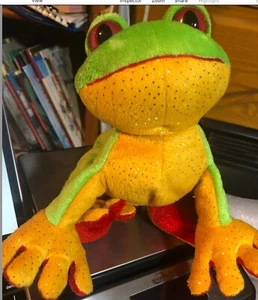 GANZ Webkinz Tree Frog Bean Bag Plush Stuffed Animal Soft Toy 10” HM109 NO CODE - Picture 1 of 1