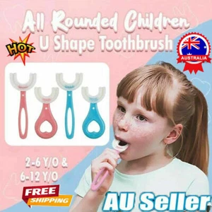 Children's U-shape Toothbrush Silicone Toothbrush For 360° Thorough Cleaning US/ - Picture 1 of 18