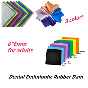 Dental Endodontic Rubber Dam Natural Latex Medium Adult Gauge 6"x6" 36 Sheets - Picture 1 of 22