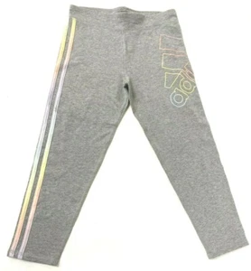 New Adidas Girls Gray & Multicolor Legging Youth Size Large (14) - Picture 1 of 1