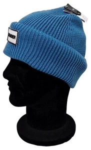 TOPSHOP Boys Mens Plain Teal Wonder Knitted Elasticated One Size Beanie Hat - Picture 1 of 5
