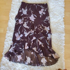 Maxi gonna donna Y2K taglia media sopracciglia stampa floreale di CHAPS anni 90 - Foto 1 di 8