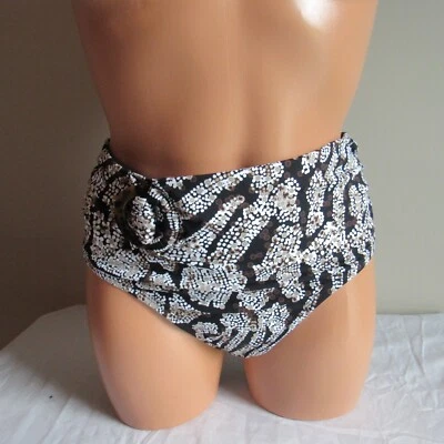 Tommy Bahama Playa Brava Anillo Cintura Alta Fondo de Natación Negro S Nuevo sin Etiquetas Foto 1 de 4