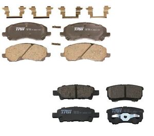 TRW Pro Front Rear Ceramic Pad Set Brake Kit For Mitsubishi Chrysler Dodge Jeep