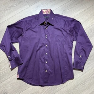 Bogosse Men's Purple Long-Sleeve Dress Shirt Purple Size L - Picture 1 of 12
