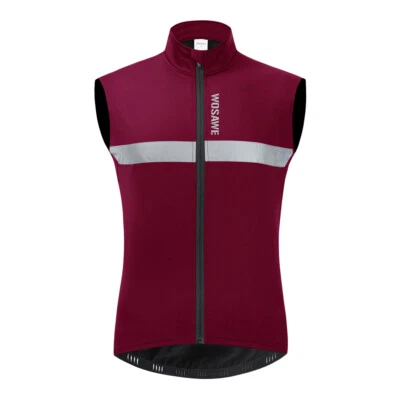WOSAWE Invierno Hombres Ciclismo Chaleco Térmico Polar Sin Mangas Chaqueta Bicicleta MTB Calentador Foto 1 de 4
