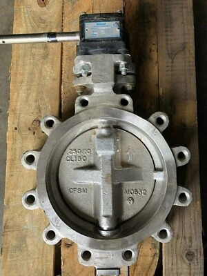 Disco de acero inoxidable Delval de 10" estilo orejetas 150 PSI doble desplazamiento con engranaje/mango Foto 1 de 4