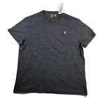 Polo Ralph Lauren Jersey V-Neck T-Shirt Mens XL Black Marl Heather Classic Fit