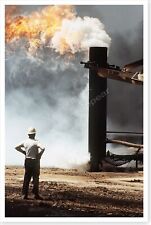 Kuwait Oil Well Fire In Aftermath Of Operation Desert Storm 8 x 12 Photo