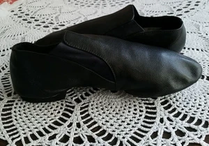 VARSITY STRUT WOMAN SIZE 9 LEATHER EVA SOLE JAZZ SHOES BLACK PRE-OWNED VERY GOOD - Picture 1 of 6