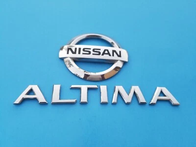 02 03 04 05 06 NISSAN ALTIMA REAR GATE LID CHROME EMBLEM BADGE SET OEM (2005) - Image 1 of 4