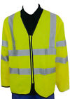 StepAhead Hi Vis Visibility Viz Long Sleeve Zip Front Safety Vest (Spa/Holl)