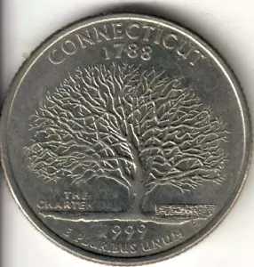 USA - 1999D - Washington ¼ Dollar - Connecticut - Missing Oak - #10360 - Picture 1 of 2