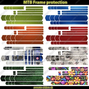 Mountain Bike (MTB) Frame Protection Stickers Wrap Decal 049-056 - Picture 1 of 11