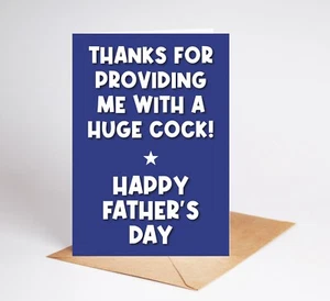 Funny Fathers Day Card Rude Card Dad Father Step Dad BC854 - Picture 1 of 3