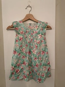 Crown & Ivy Kids Size 4T Girls Dress Pink Green With Flamingos Super Cute - Picture 1 of 5