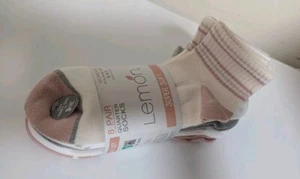 Lemon Women's (Size 5-9.5) 8 Pair Super Soft Quarter Socks - Picture 1 of 2