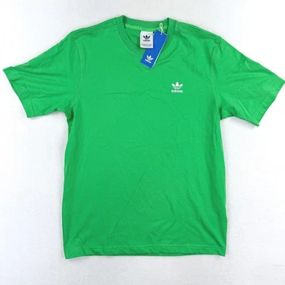Adidas Trefoil Essentials Tee Shirt Size L Mens Energy Green JN0235, NWT - Image 1 of 4