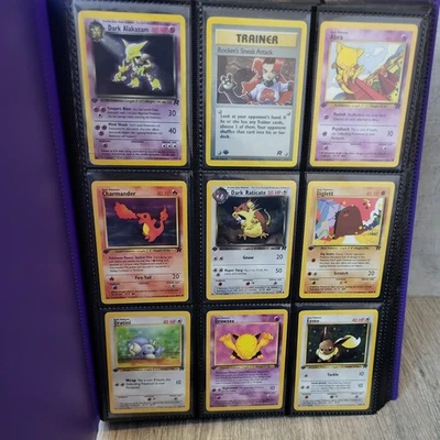 Pokemon Team Rocket 1st Edition Part Complete Set With Holos & Binder - 26 Cards - Image 1 of 4