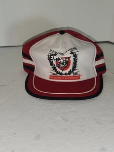 Vintage Loyal Order of Moose 1988 Centennial 3 Stripe Trucker Hat, white/red  - Bild 1 von 9