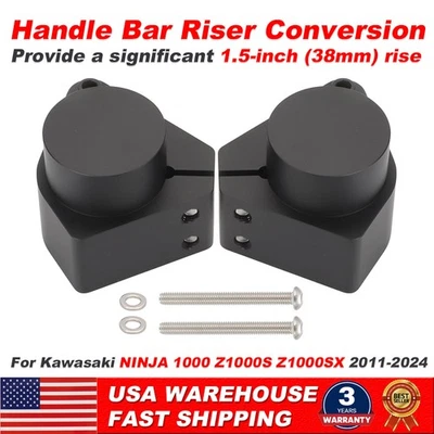 US For Kawasaki NINJA 1000 Z1000S Z1000SX 2011-2025 Handle Bar Riser Conversion - Image 1 of 4