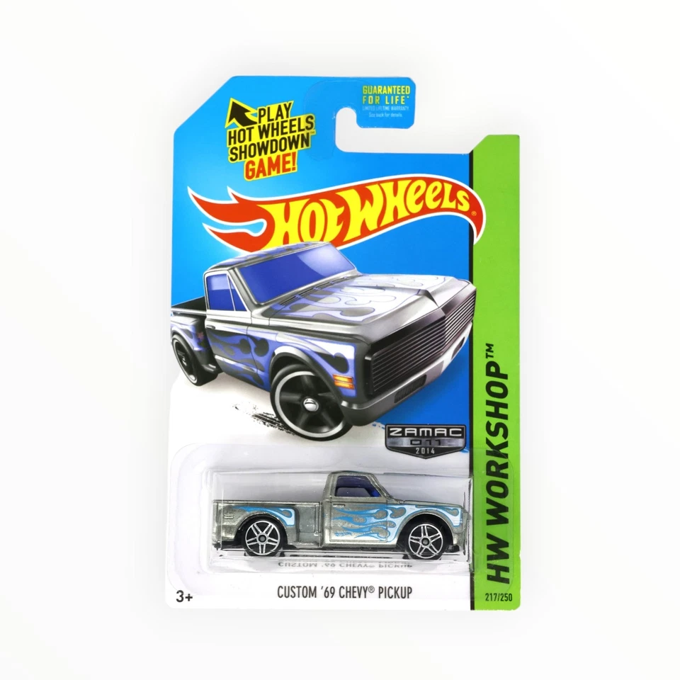 2 Hot Wheels 2014 Custom '69 Chevy Pickup and Screamliner
