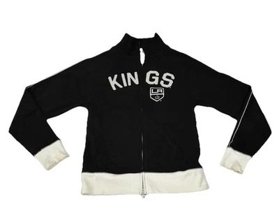 Suéter 47 Marca LA Kings Cremallera Completa NHL Hockey Mujer Talla Pequeña Negro Foto 1 de 4