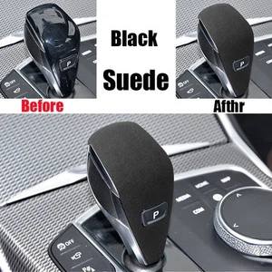 Cubierta de perilla de cambio de marchas de cuero gamuza negro para BMW G23 X3 Z4 F40 G20 G28 - Imagen 1 de 5
