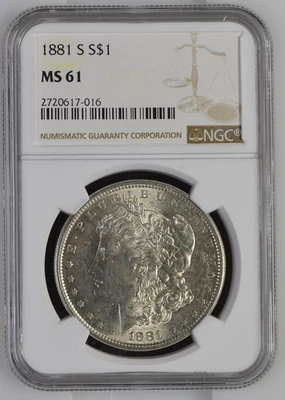 1881 S Morgan Silver Dollar NGC MS-61 - Image 1 of 4