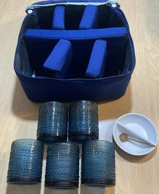 Fortessa D&V Jupiter Double Old Fashion Glass 10 Ounce Set 5 Cornflower Glass - Image 1 of 4